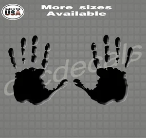 2 3D Hands Printed Decal Sticker Hand Wave Stickers - Bild 1 von 1