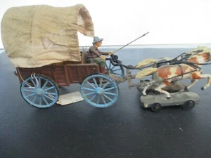 Elastolin Composizione Figura Carro Conestoga Con Guidatore -  - Foto 1 di 6