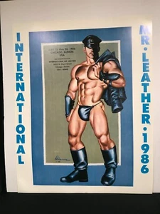 Original International Mr. Leather Poster for 1986 IML Chicago Art by Etienne - Picture 1 of 3