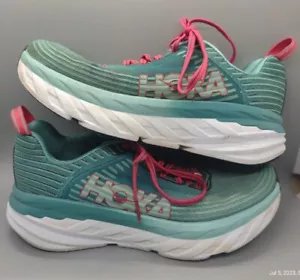 Womens Hoka One One Bondi 5 Running 8.5 Shoes Hiking Cross Country Trail Black - Picture 1 of 6