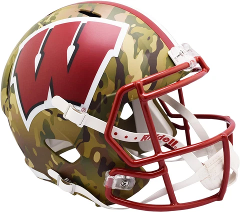 Wisconsin Badgers Riddell Camo Alternate Speed Replica Helmet Cover