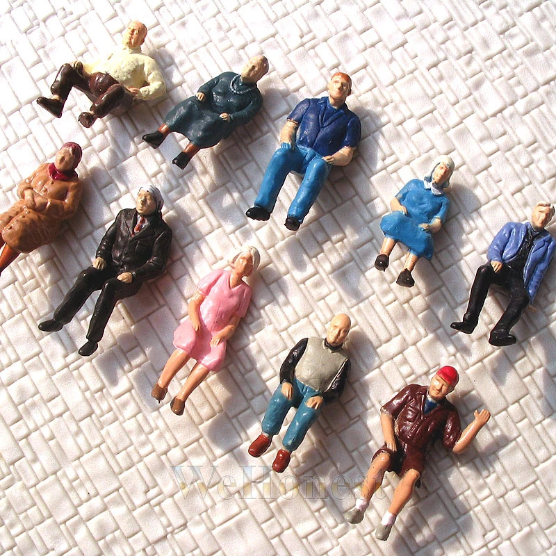 20 pcs All Seated Figures O Gauge Passengers 1:48 Painted People - Image 1 of 1