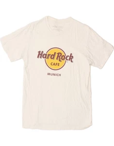 HARD ROCK CAFE Herren München Grafik T-Shirt Oberteil Medium weiß Baumwolle UP12 - Bild 1 von 3