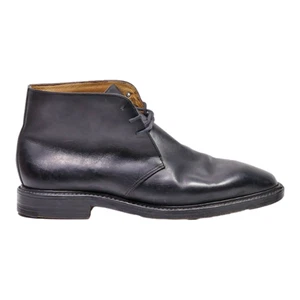CROCKETT & JONES Lace-Up Boots Black Leather Mens UK 8.5 - Picture 1 of 6
