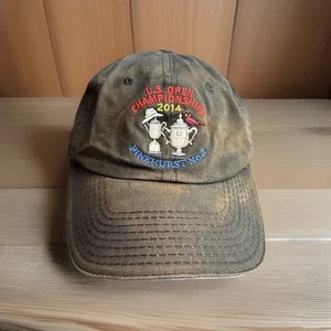 2014 USGA US Open Championships Pinehurst Black Golf Hat Distressed Faded Cotton - Picture 1 of 12
