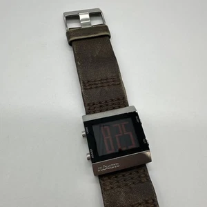 Nixon The Megatron Silber Edelstahl Leder Digitaluhr - Bild 1 von 11