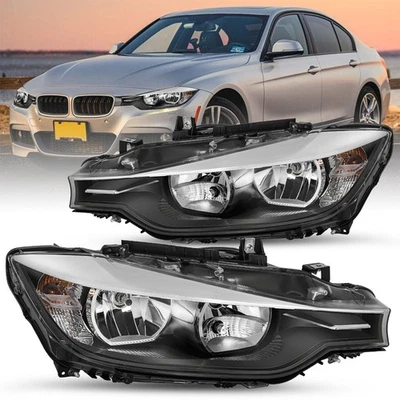 Pair Headlights For BMW 3 Series 2012-2015 F30 320i 328i 335i Headlamps Assembly - Image 1 of 4