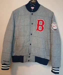 Mitchell & Ness Cooperstown MLB Boston Red Sox 1901 Mens L Varsity Wool Jacket  - Picture 1 of 19