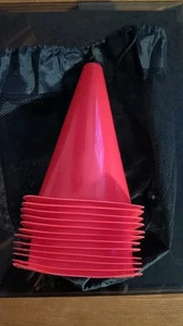 12 Inch Traffic Training Sports Cones 12 Pack Orange Safety Cones Soccer NEW - Picture 1 of 5
