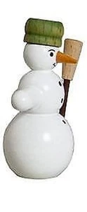 Minifigure Snowmen Hat Green Height Approx. 2in New Wood Figure Christmas - Picture 1 of 1