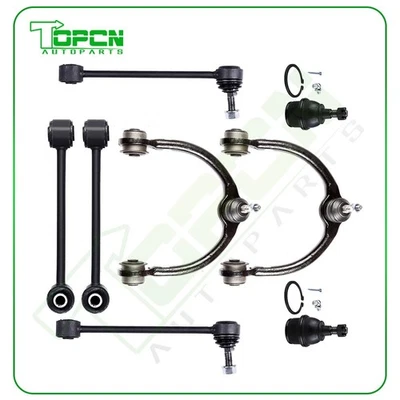 Steering 8 x Control Arm Ball Joint Sway Bar Kit For 2006-2010 JEEP COMMANDER Foto 1 de 4