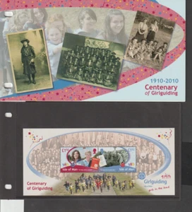 Isle of Man 2010 Centenary of Girl Guides S/Sheet p/pack MNH per scan - Picture 1 of 1