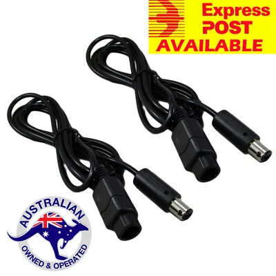 2pcs x CONTROLLER EXTENSION CABLE / CORD / LEAD for Nintendo Gamecube - Image 1 of 4