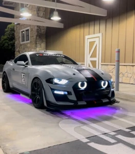 Halo LED Grille Lights For 2015-2023 Mustang GT500 Style Bumper - Picture 1 of 6