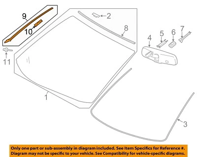 TOYOTA OEM 14-19 Highlander Parabrisas Revelar Molduras Laterales 755040E010 Foto 1 de 2