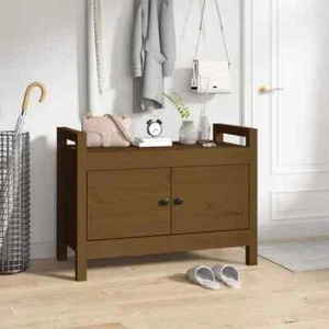vidaXL Hall Bench Honey Brown 80x40x60 cm Solid Wood Pine - Picture 1 of 11