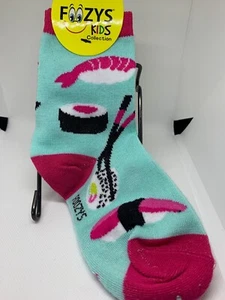 Foozys Kids Girl’s Sushi Socks - Colorful Fun Crazy Cute Crew Socks - Picture 1 of 2