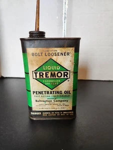 Vintage Empty Liquid Tremor Penetrating Oil Can Very Rare - Picture 1 of 5