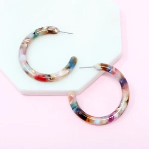 Resin Hoop Earrings - Bild 1 von 10