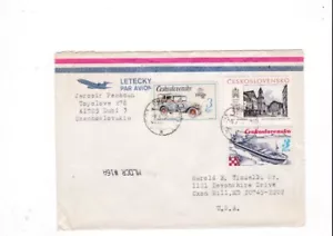 VTG CZECHOSLOVAKIA TO OXON HILL, MD. AIRMAIL POSTAL COVER - Picture 1 of 2