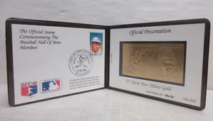 1989 St. Vincent Hall of Fame Baseball Legends FDC & 23kt Gold Stamp Babe Ruth - Picture 1 of 7
