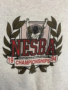 Vintage 1994 NESBA New England Scholastic Band Association Sweatshirt Adult XL - Picture 1 of 7