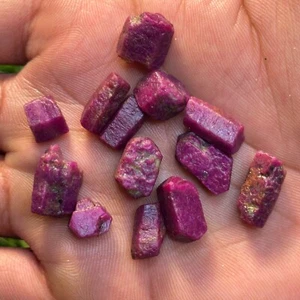 132Ct Natural Ruby Sapphire Indian Karnataka Earth Mined 13Pcs Lot Priceless Gem - Picture 1 of 6