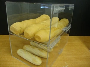 Displays2buy 19"w 2 tiers Bread Display Acrylic case Bakery Pastry Cookies Bagel - Imagen 1 de 5