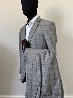 Stunning Hackett Bold Prince Of Wales POW Checked 100% Wool Suit RRP £850 - Image 1 of 4
