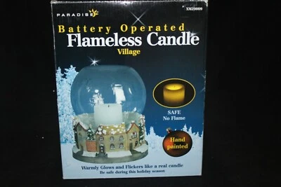 Decorative Christmas Flickering Flameless Candle Village Decoration and Gift, - Image 1 of 4