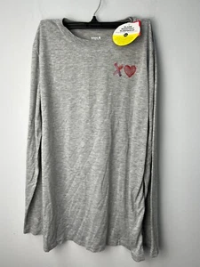 Hope & Wonder Grey Valentine's Sleep Set Girls XL (18-20) Long Sleeve & Pants - Picture 1 of 12