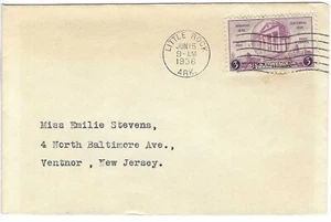 Uncacheted  FDC 1936  3c   Arkansas Centennial Stamp       Sc # 782 - Picture 1 of 1