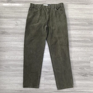 Vintage 90s Levi's 540 Green Denim 38x31 Relaxed Jeans Made in USA Brown Tab - Picture 1 of 13