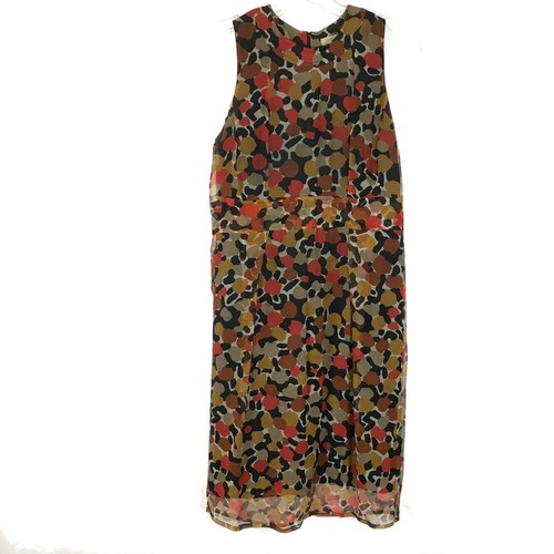 Abito smanicato donna DANNEGGIATO taglia 6 Burberry foderato pura seta