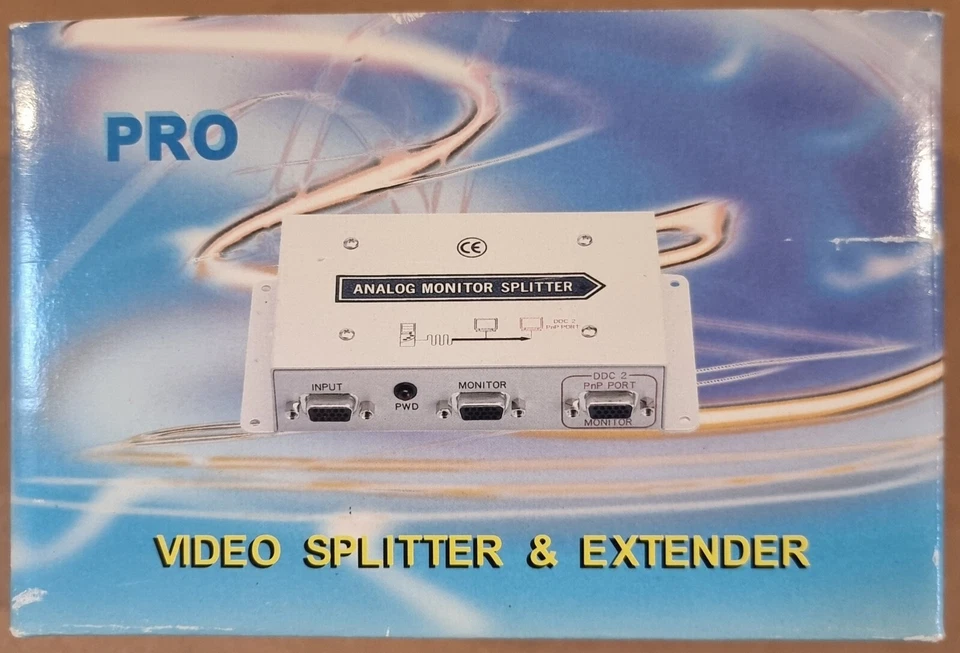 MSV-102E VGA Splitter & Extender 1-in-2-out – Retro Video Verteiler selten! - Bild 1 von 4