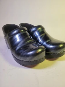 Dansko's Damenschuhe Größe 38 blau/silber Clogs Slipper - Bild 1 von 7