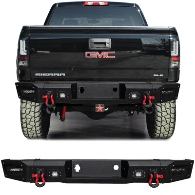Vijay For 2011-2014 GMC Sierra 2500 3500HD Steel Rear Bumper W/LED Lights - Image 1 of 4