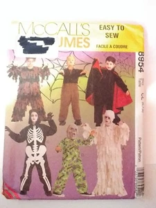 Disfraces de miedo para niños McCall's 8954 talla 6-8 momia esqueleto vampiro Frankenstein - Imagen 1 de 2