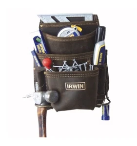 NEW Irwin 10 Pocket Leather Nail And Tool Bag Weather Resistant  TCC-825 - Picture 1 of 1