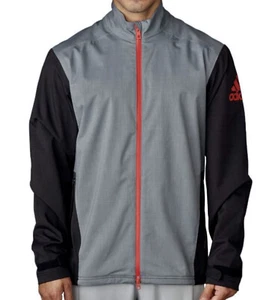 ADIDAS ClimaProof Heathered Grey Black Waterproof Golf Rain Jacket NEW Mens XL - Picture 1 of 7