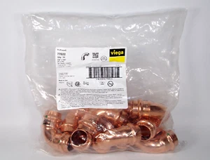 Viega 77022 ProPress 3/4" x 3/4" 90° Codo Cobre (Bolsa de 10) - Imagen 1 de 5