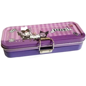Kuromi Devil My Melody 3-Layers Pencil Pen Case Holder Stationery Tools Tin Box - Picture 1 of 5