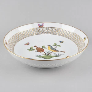 9 ¾" Pierced Berry Bowl, Shape 7501 Design 07, Rothschild Bird by Herend - Picture 1 of 9
