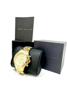 Marc by Marc Jacobs Women's MBM3188 Rock Chrono Gold Tone Bracelet Watch - Picture 1 of 9