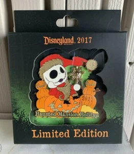 Disneyland Haunted Mansion Holiday Jack Skellington Jumbo Pin 2017 LE - Bild 1 von 2