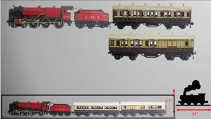 1930's Bassett-Lowke 4-6-0 #6100 LMS Royal Scott Clockwork Train Set - Picture 1 of 24