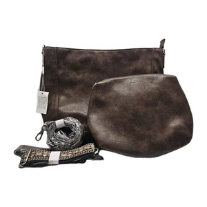 HK Cluf Bag Purse Brown Large & Small Bags Dust Cover & 3 Straps NWT  - Picture 1 of 8