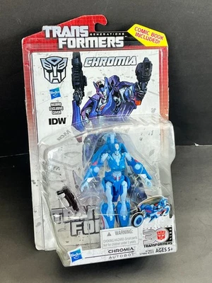 Figura de acción Transformers Generation Deluxe Class 30 aniversario Chromia sin usar, en caja Foto 1 de 4