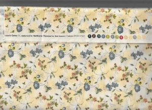 FLORAL BY FRONCIE QUINN FOR SHELBURNE MUSEUM BY RED ROOSTER.,FAT QUARTER - Picture 1 of 2