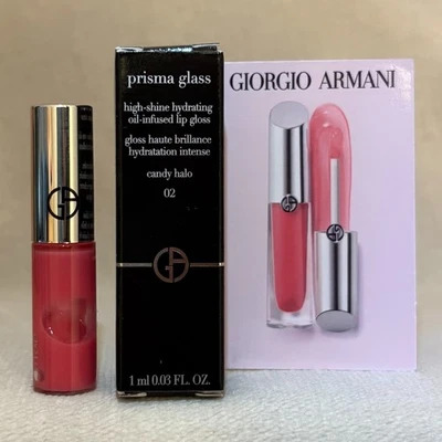 Giorgio Armani Prisma Glass Lip Gloss 02 Candy Halo Deluxe Sample .03oz, 1ml NIB - Image 1 of 2